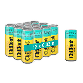 Тоник газированный «ChillOut Биттер Лимон» 0,33 л, ж/б